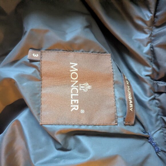 Moncler Parka Coat size 3 Fox Fur Trim Hood Real Fur - Picture 14 of 14